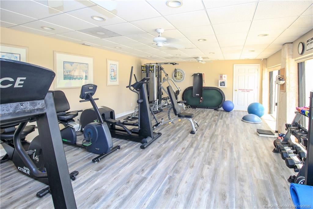 10680 South Ocean Drive, Unit 1005 Jensen Beach, FL 34957 - Photo 29 of 42 a view of a room with gym equipment