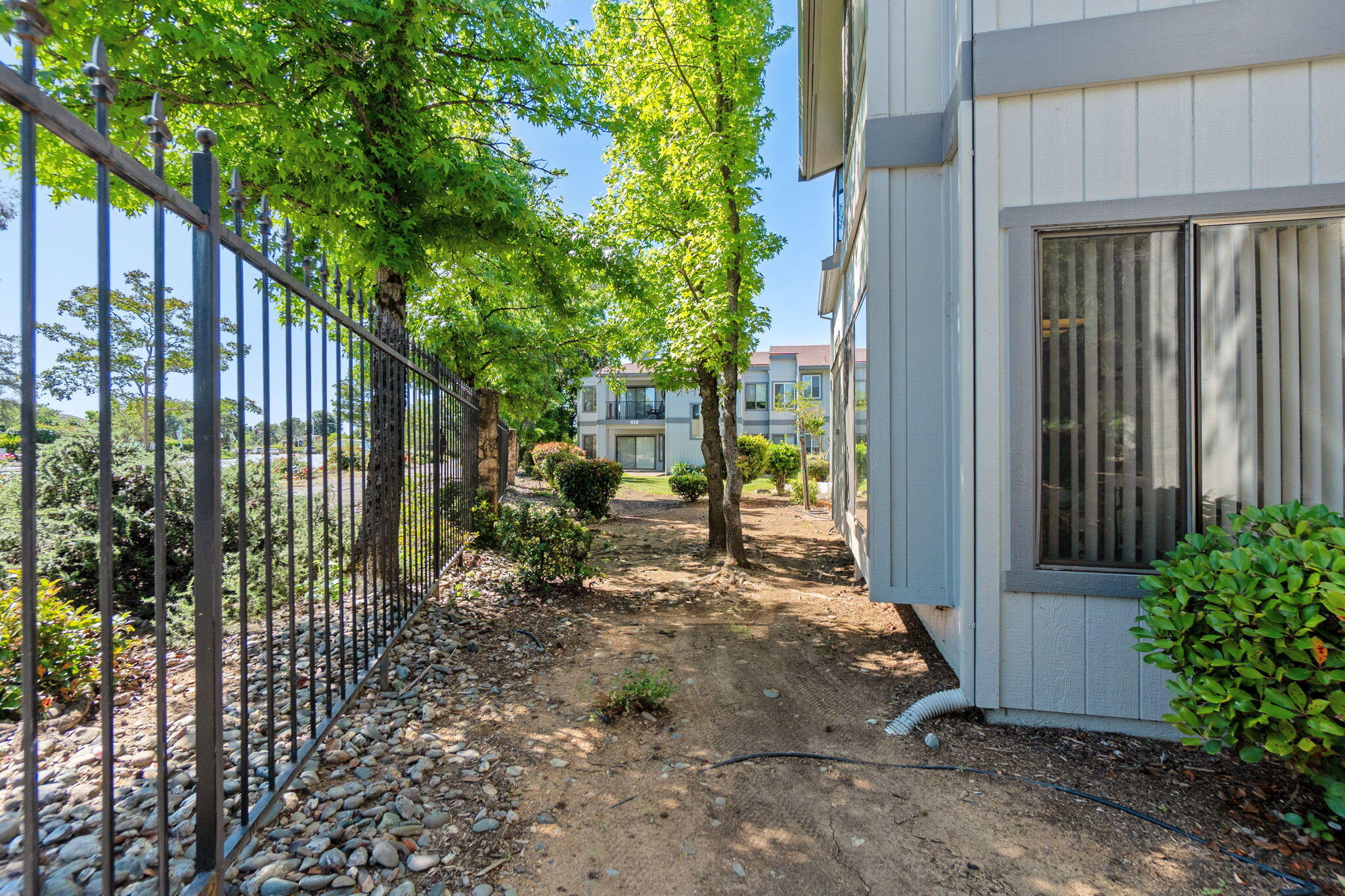 426 Ridgecrest Trail, Unit 223 Redding, CA 96003 - Photo 41 of 59 a view of a backyard with plants and large trees