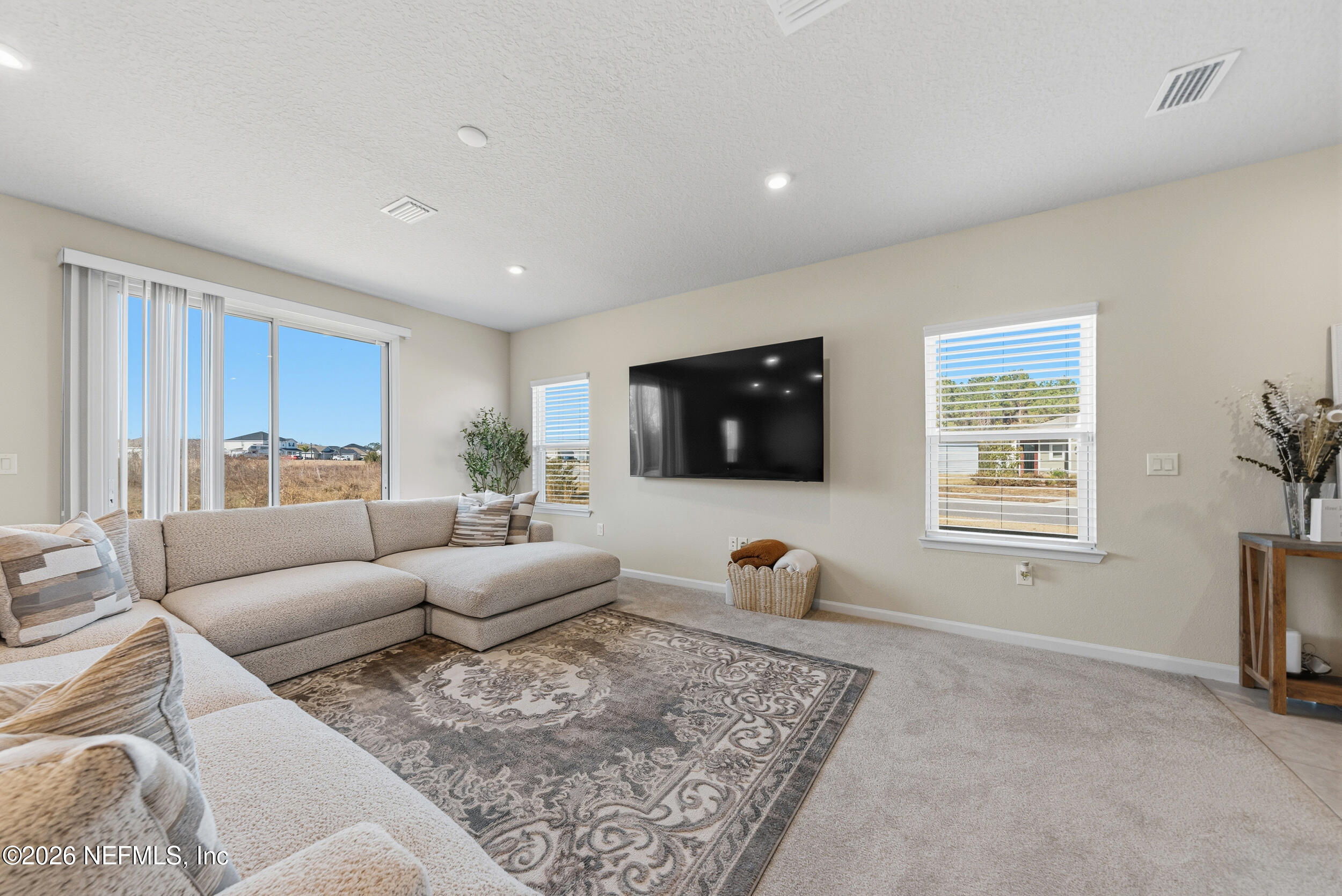 1052 Victoria Hills Jacksonville, FL 32221 - Photo 3 of 27 a living room with furniture a flat screen tv and a window