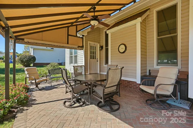 a view of a golf course with a garden