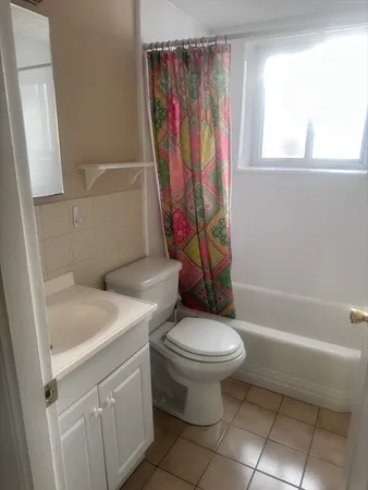 a bathroom with a sink a toilet and a shower