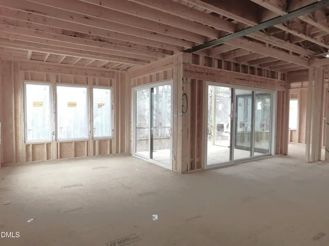 a view of wooden door