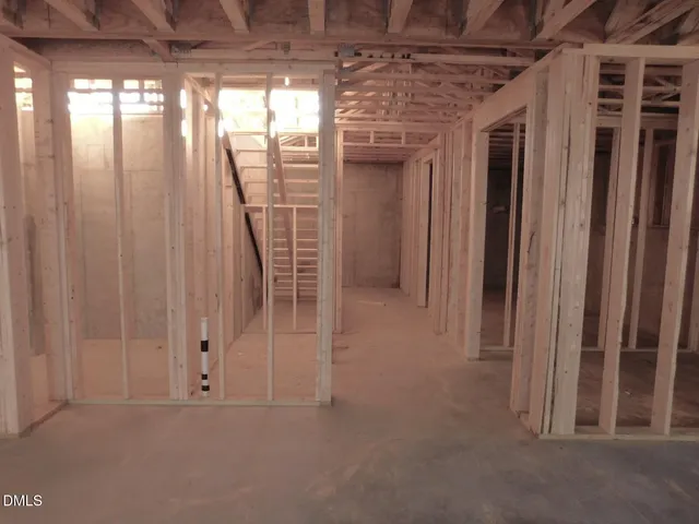 a white building with black and white walls