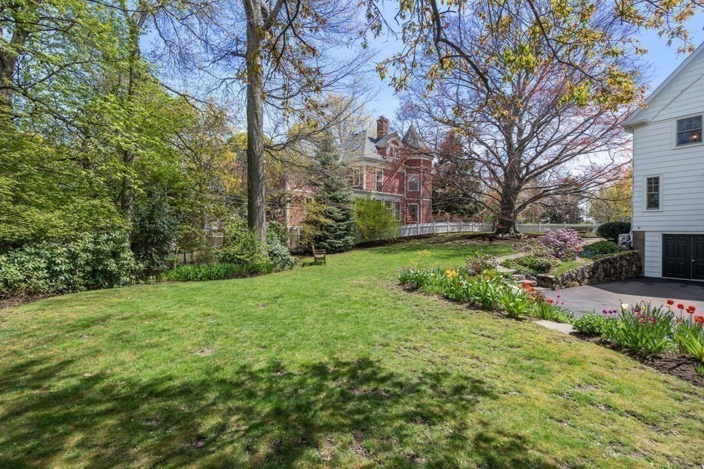 78 Addington Road Brookline, MA 02445 - Photo 28 of 30 a view of a yard with plants and trees