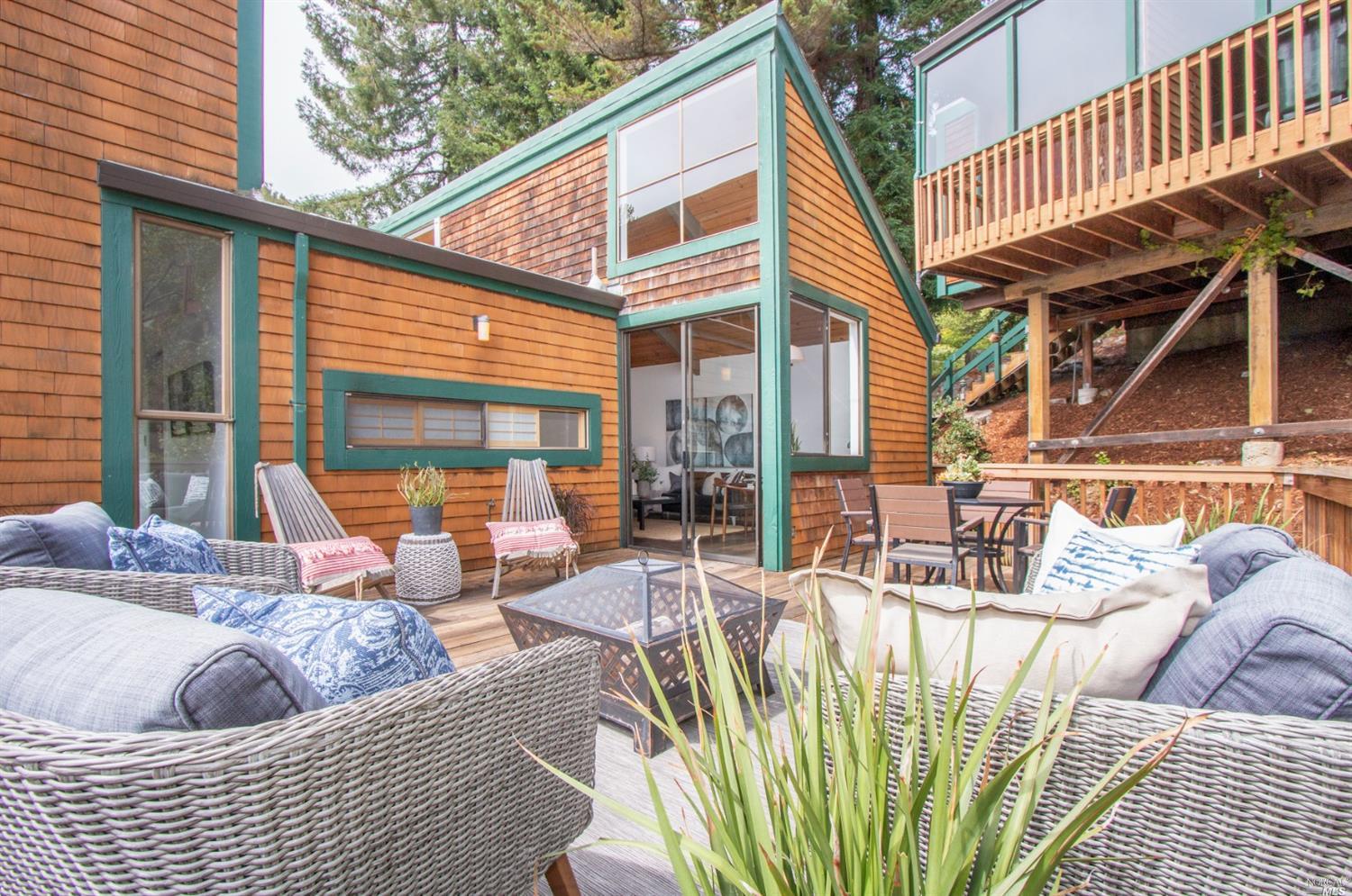 a view of outdoor seating