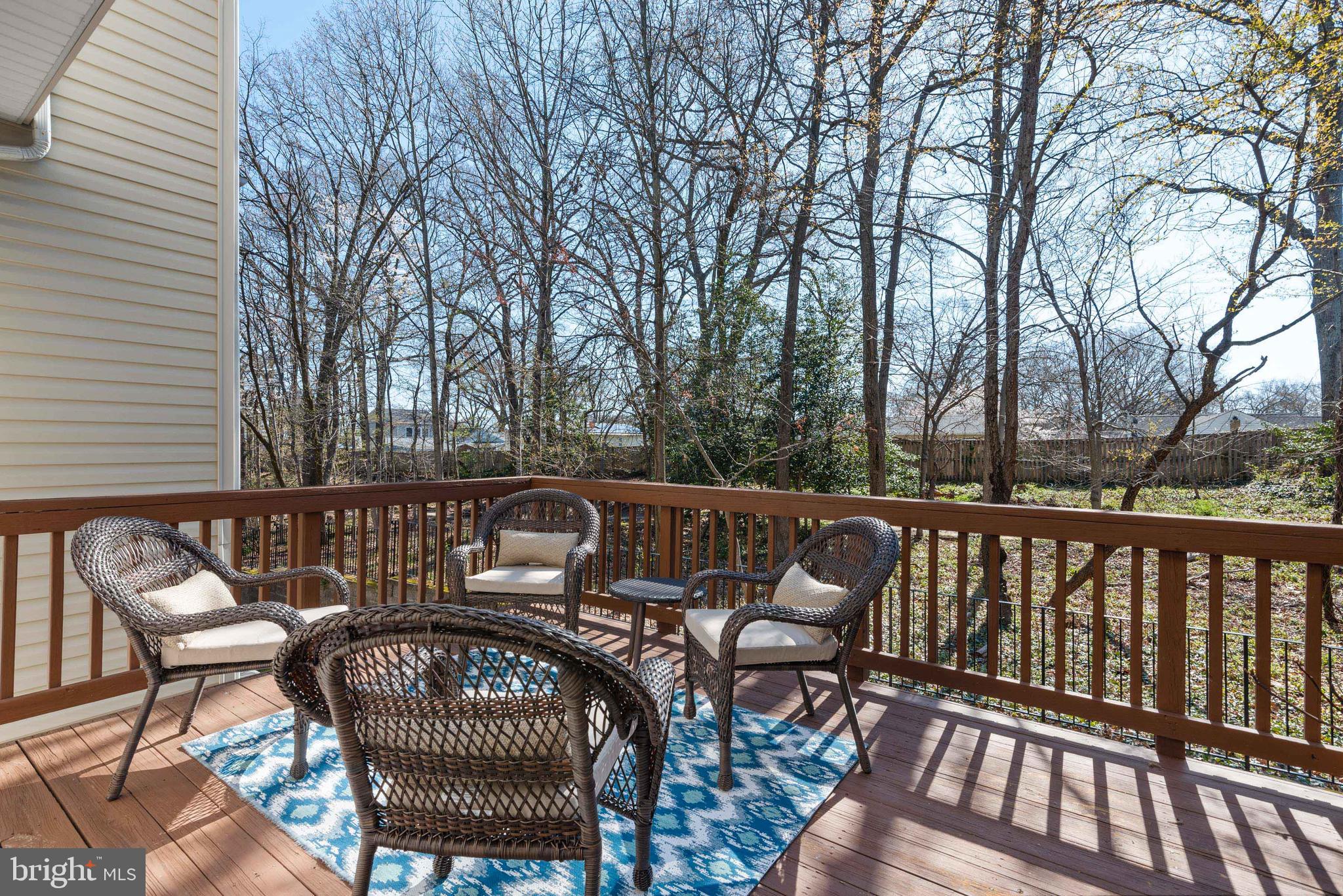 208 Tilden Way Edgewater, MD 21037 - Photo 24 of 55 Main level deck backs to trees for privacy