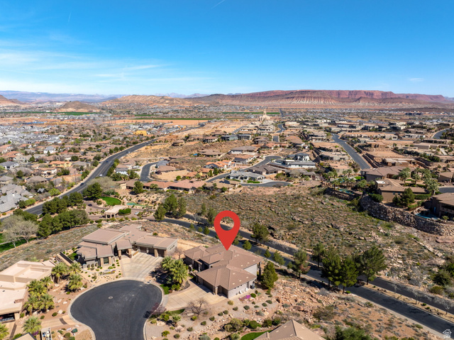 2376 Stone Crest Circle St. George, UT 84790 - Photo 59 of 61 Aerial view of property's location featuring mountains and nearby suburban area