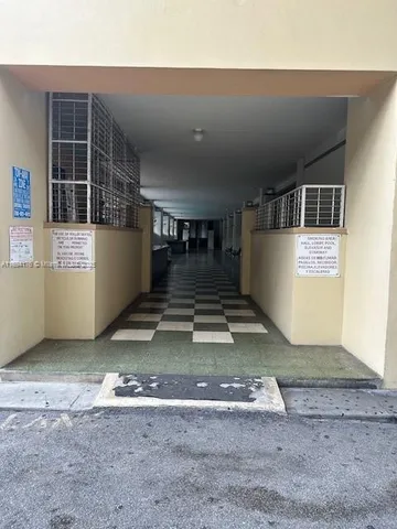 a view of a porch of a house