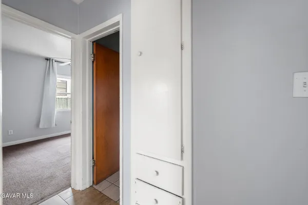 a view of front door with hallway
