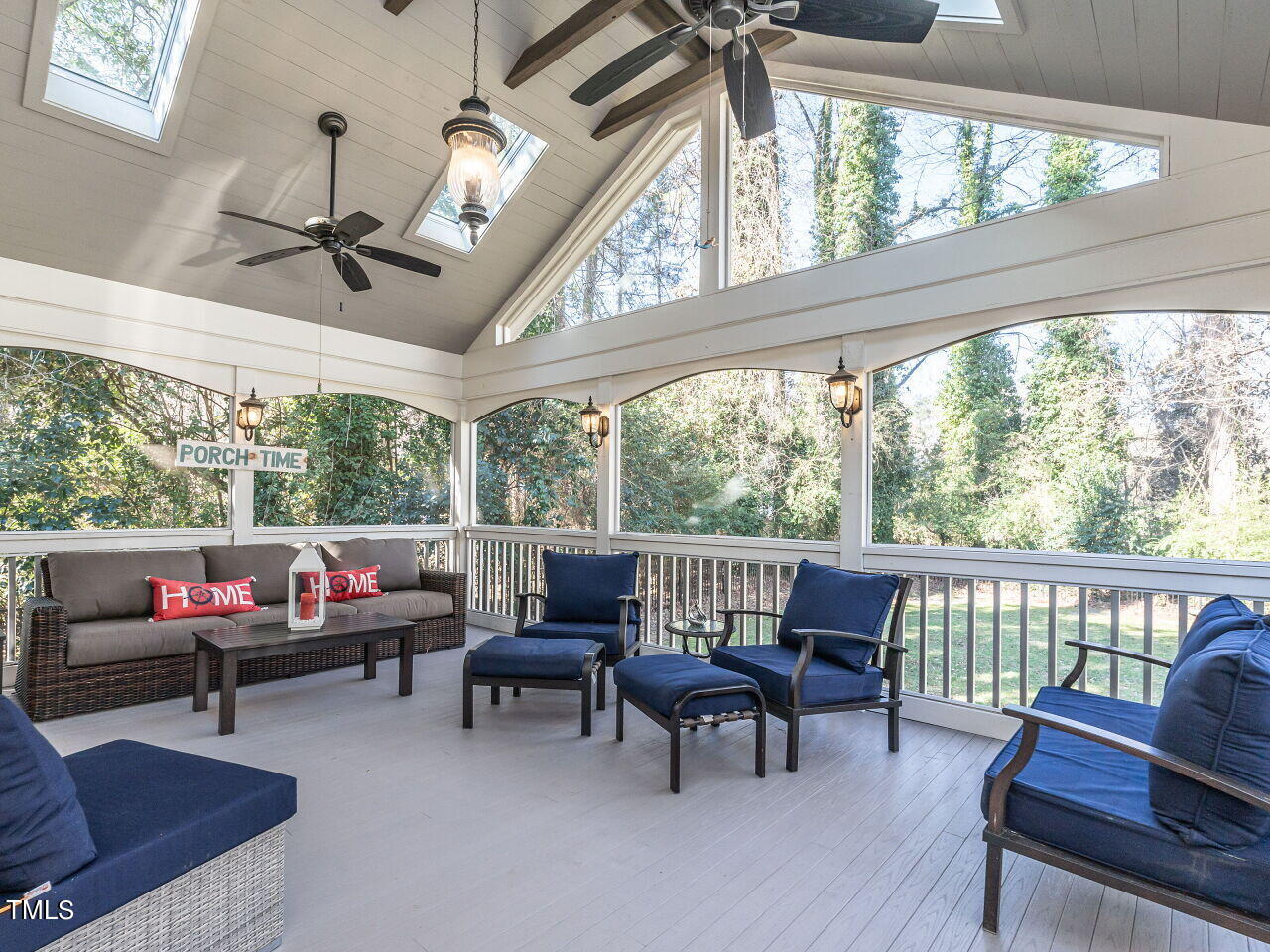 2705 Rothgeb Drive Raleigh, NC 27609 - Photo 27 of 35 The cathedral ceiling with skylights adds to the architectural details throughout the home.