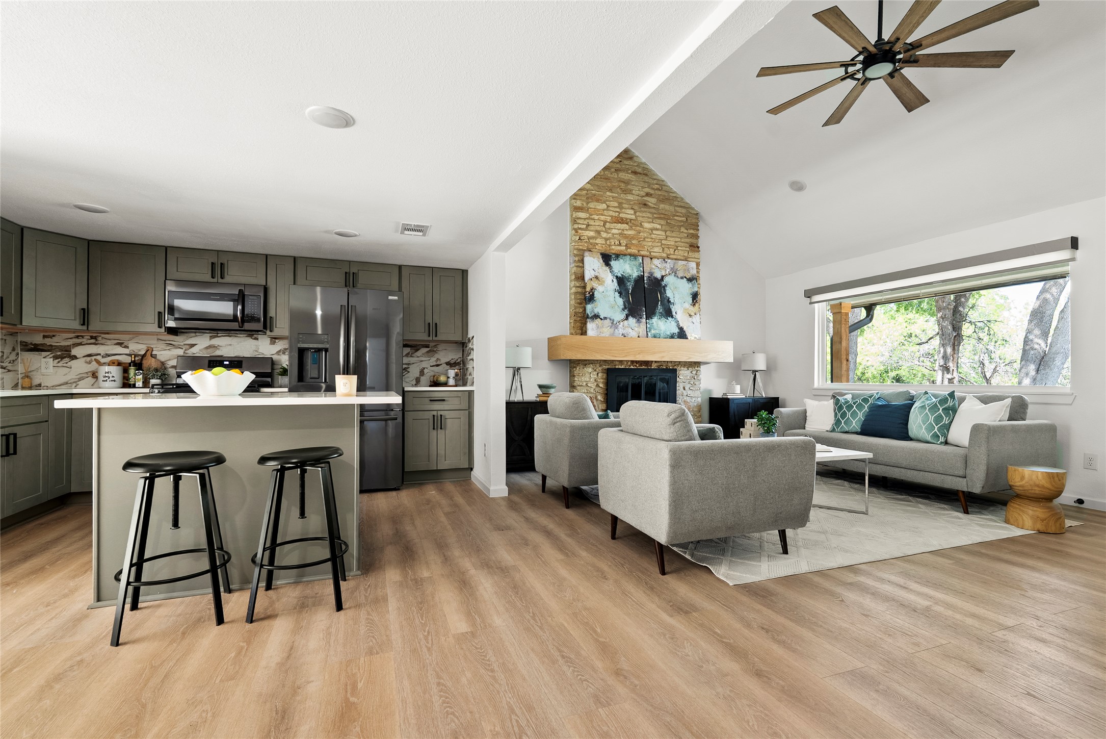 507 West Dittmar Road Austin, TX 78745 - Photo 14 of 40 a living room with furniture and a large window