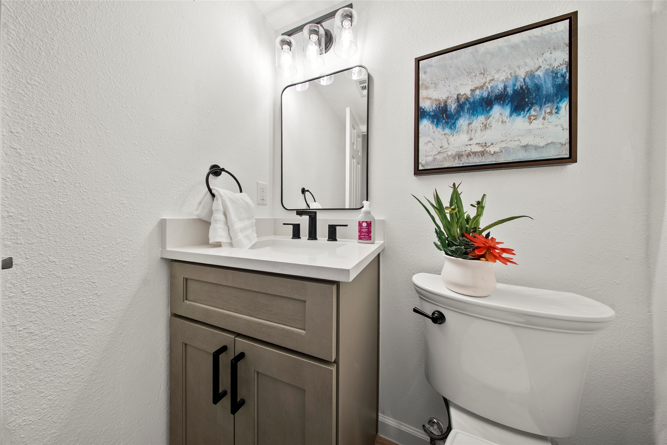 507 West Dittmar Road Austin, TX 78745 - Photo 8 of 40 a bathroom with a sink mirror and toilet