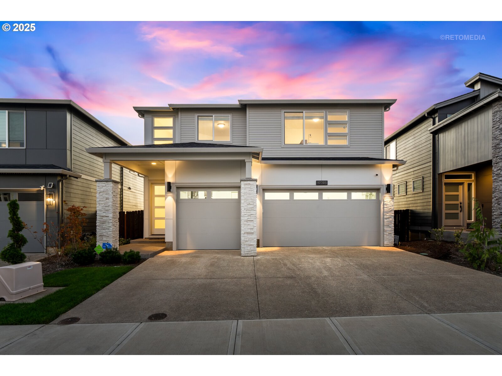 a view of a room with a yard