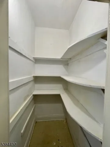 a storage room with empty racks