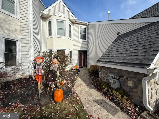 a front view of a house with patio