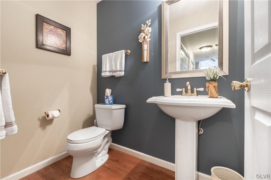 4142 Walter Road Bethlehem, PA 18020 - Photo 32 of 50 a bathroom with a toilet sink and mirror