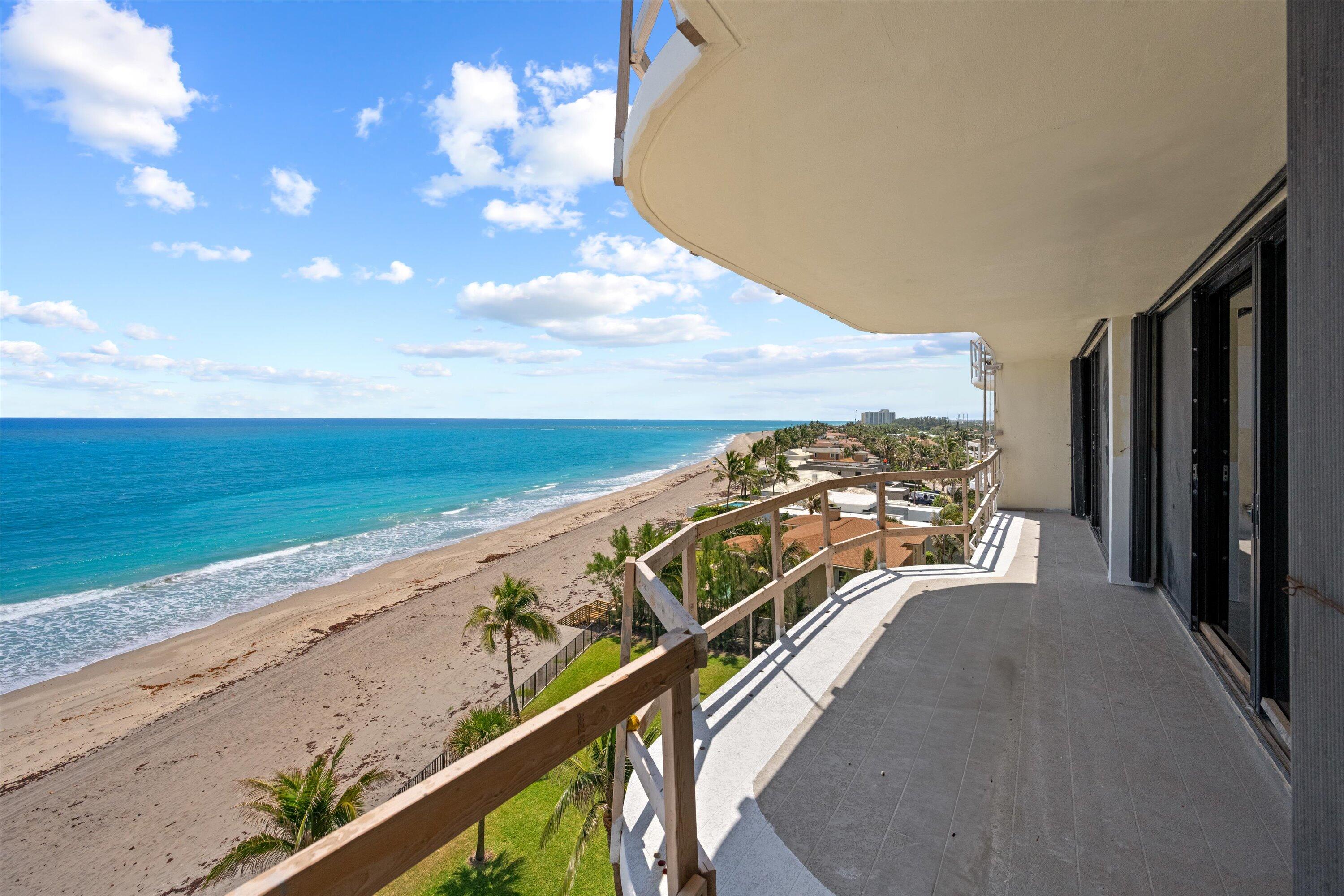 100 South Beach Road, Unit 702 Jupiter, FL 33469 - Photo 30 of 36 a view of a balcony with an ocean view