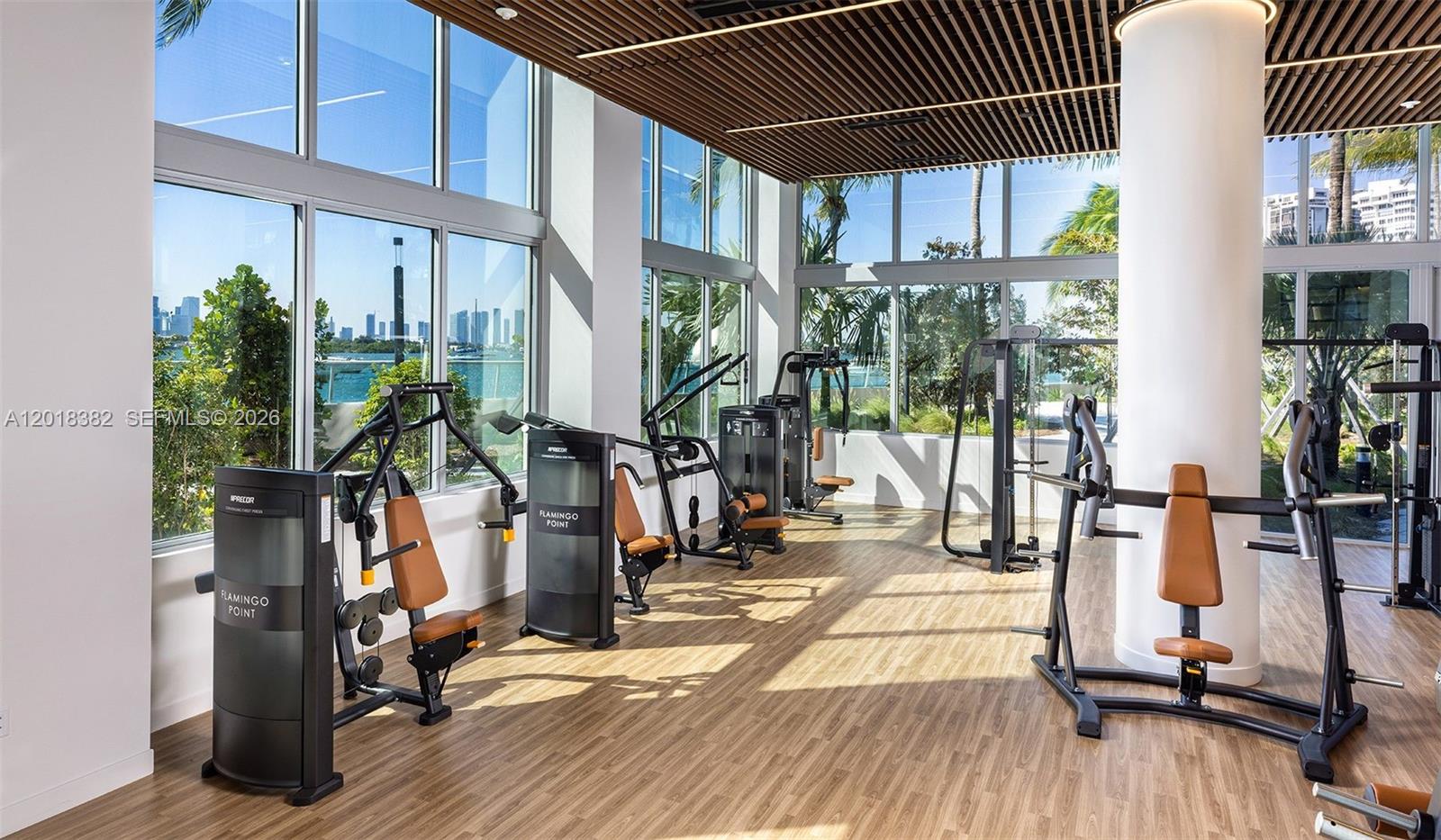 1500 Bay Road, Unit 1550S Miami Beach, FL 33139 - Photo 15 of 16 a view of a room with gym equipment