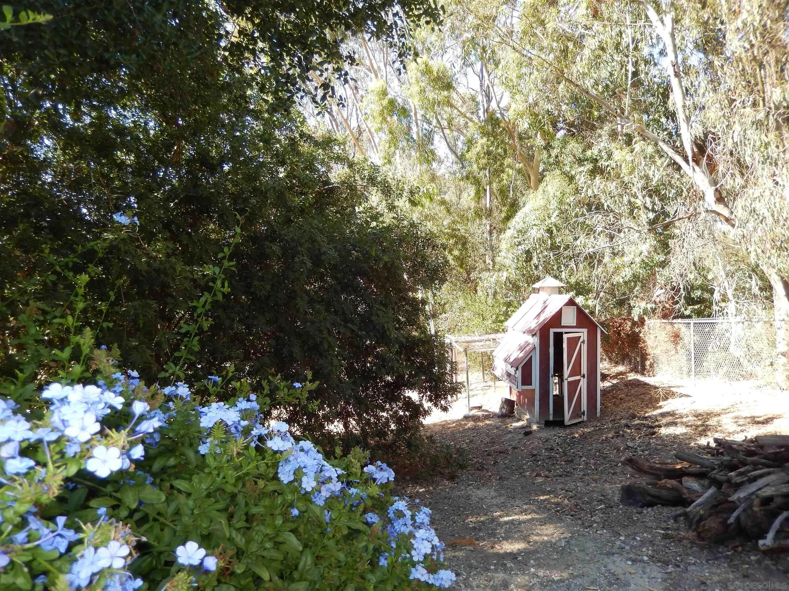 4959 Sleeping Indian Road Fallbrook, CA 92028 - Photo 20 of 22 a backyard of a house with lots of green space and a fountain