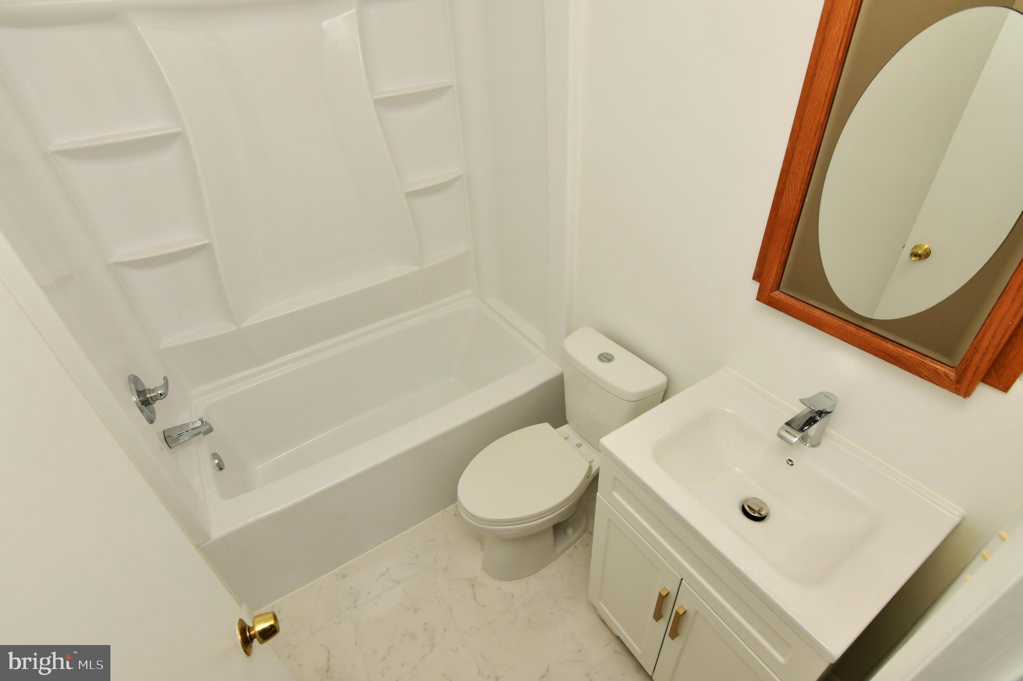 437 Beechcroft Road Winchester, VA 22601 - Photo 31 of 52 a bathroom with a sink a toilet and a mirror
