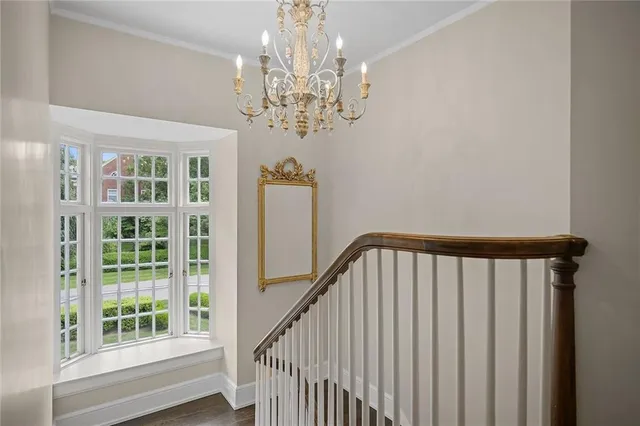 a view of bedroom with staircase