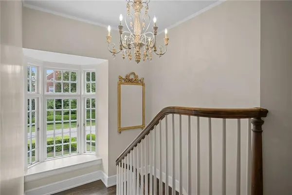 a view of bedroom with staircase