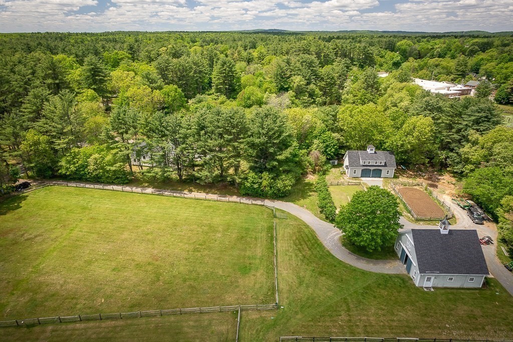 a view of a lake from a yard