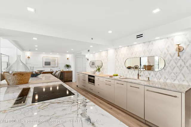 a large room with lots of counter space