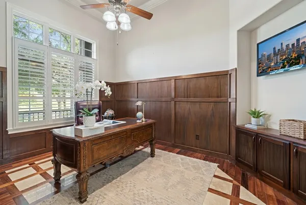 a very nice looking room with a large window