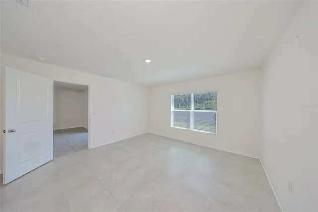 an empty room with a window