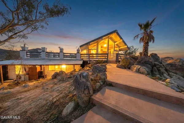 a view of outdoor space with seating area