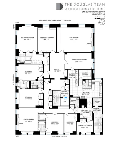 $4,950,000 | 1 Sutton Place South, Unit 4C | Sutton Place