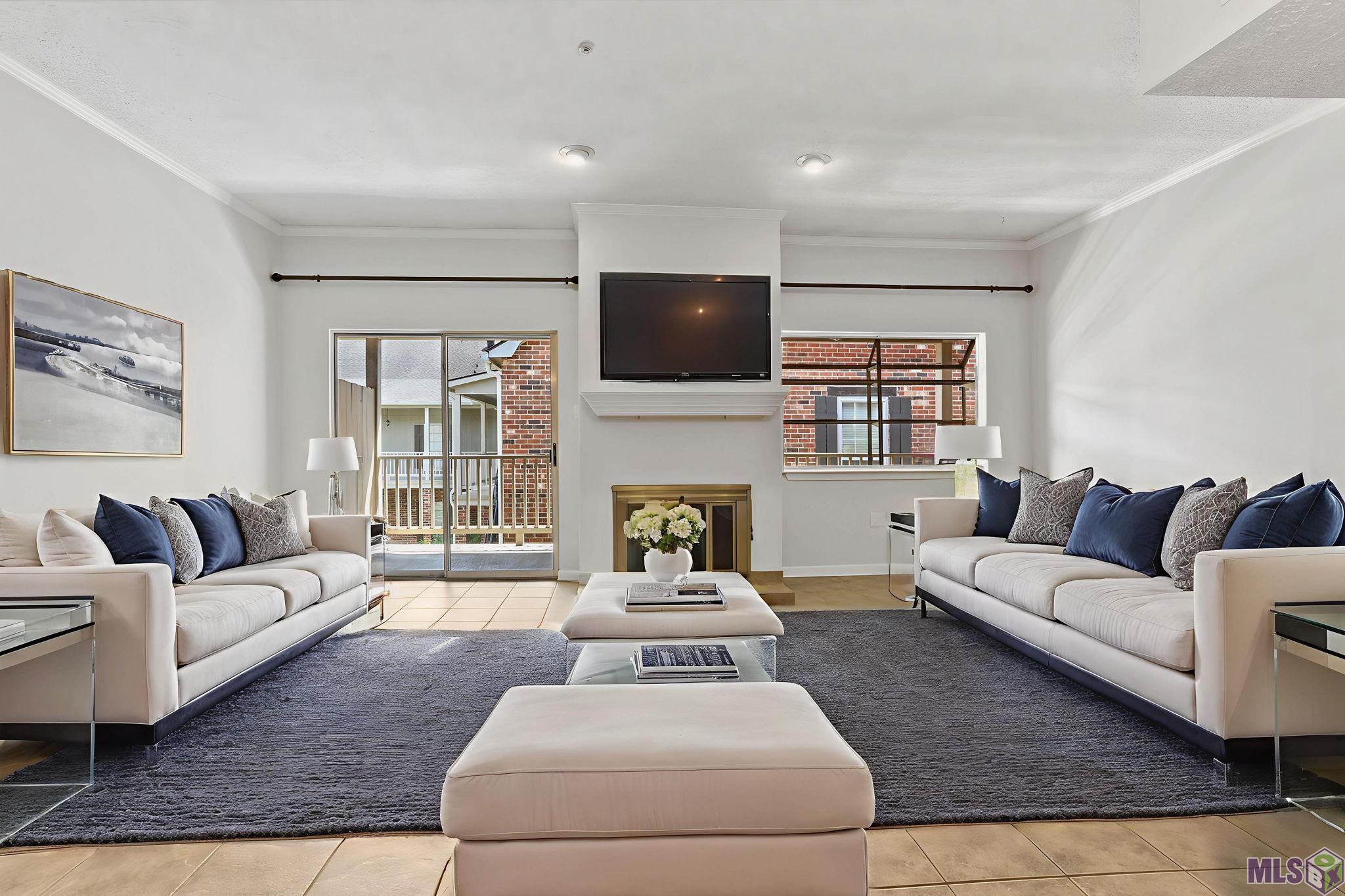 Virtually staged - living room