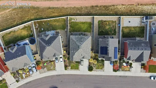 an outdoor view with patio