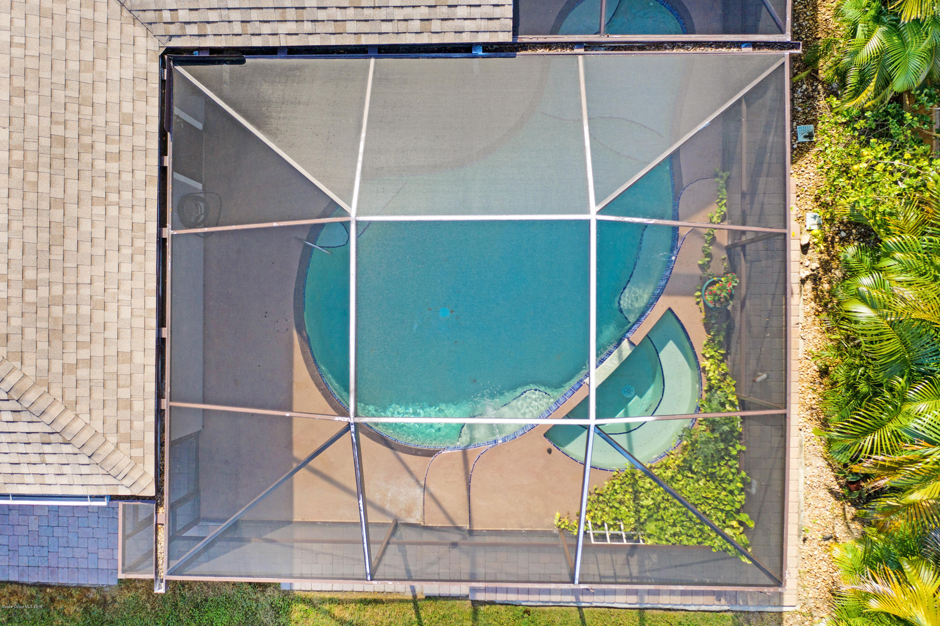 1796 Mallard Lake Road Melbourne, FL 32940 - Photo 30 of 36 aerial of the pool