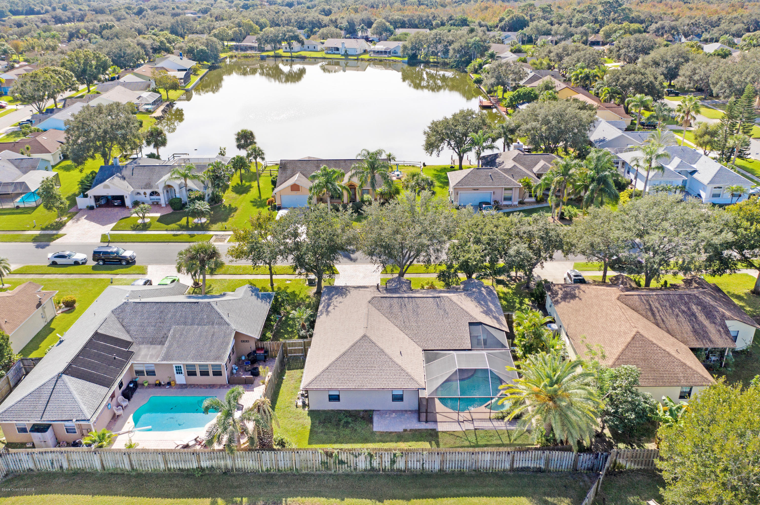 1796 Mallard Lake Road Melbourne, FL 32940 - Photo 31 of 36 aerial view back of home