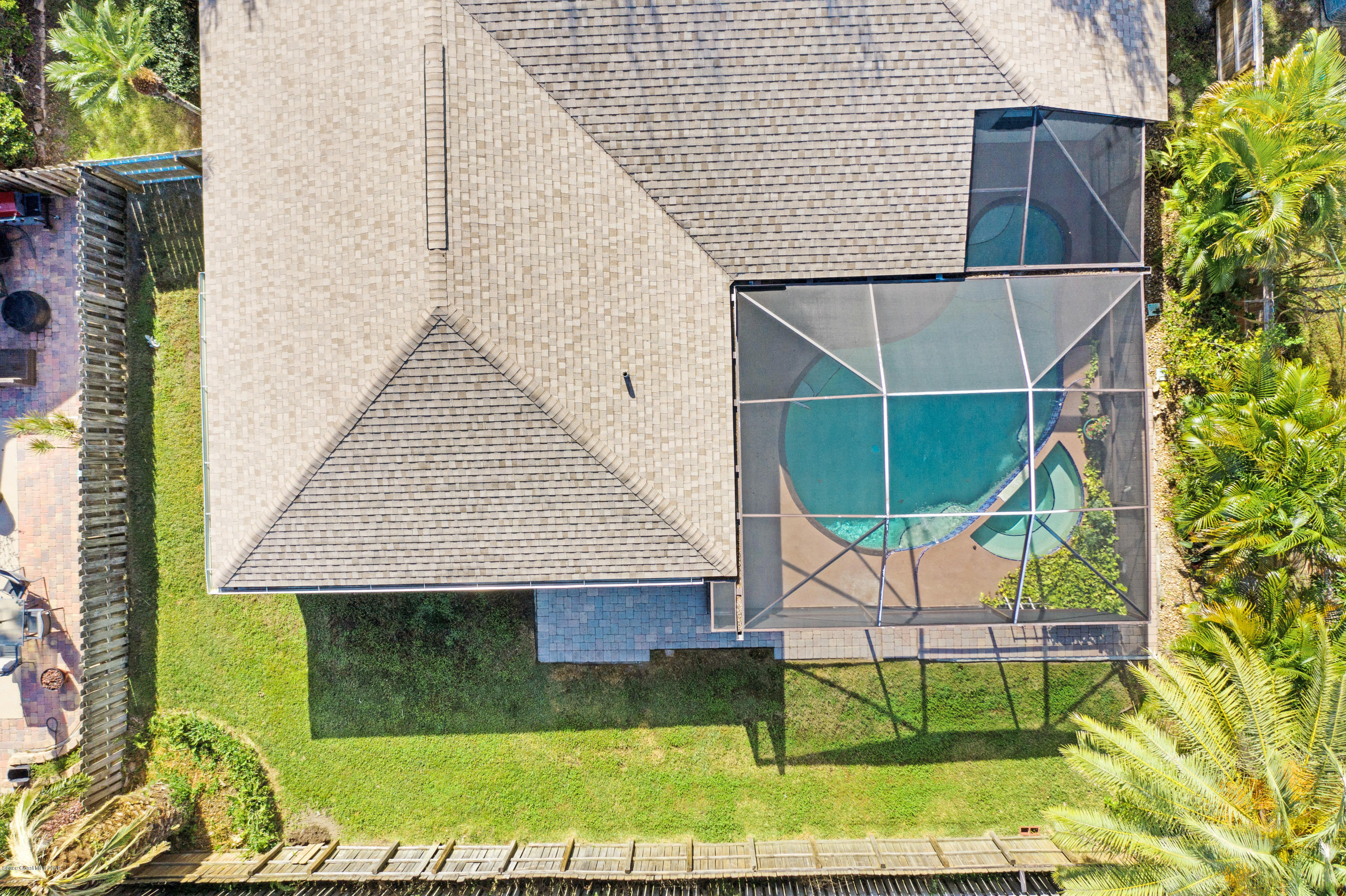 1796 Mallard Lake Road Melbourne, FL 32940 - Photo 33 of 36 Aerial with fence