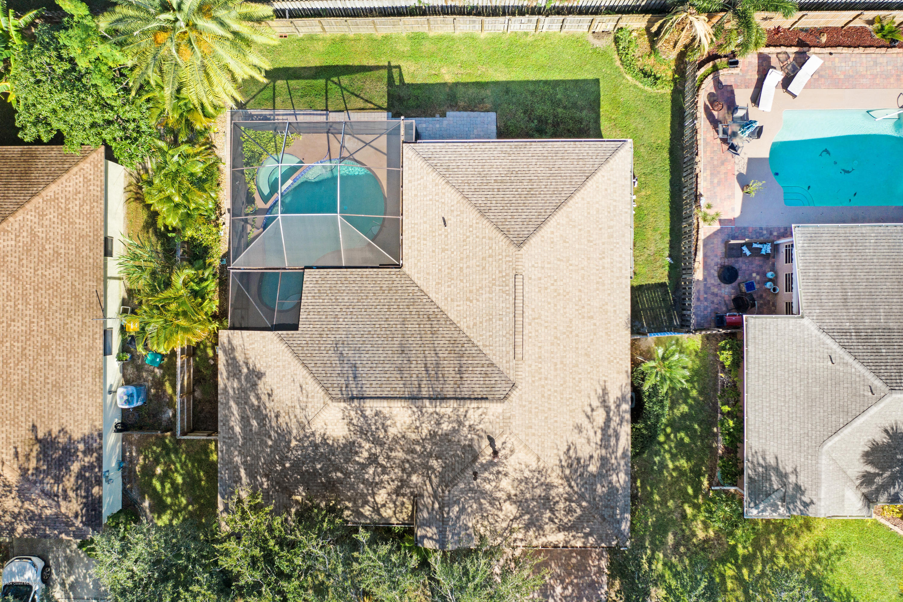 1796 Mallard Lake Road Melbourne, FL 32940 - Photo 35 of 36 Roof line and pool