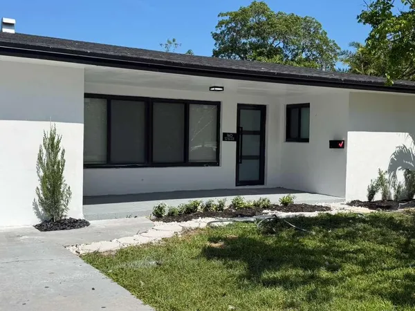 a front view of a house