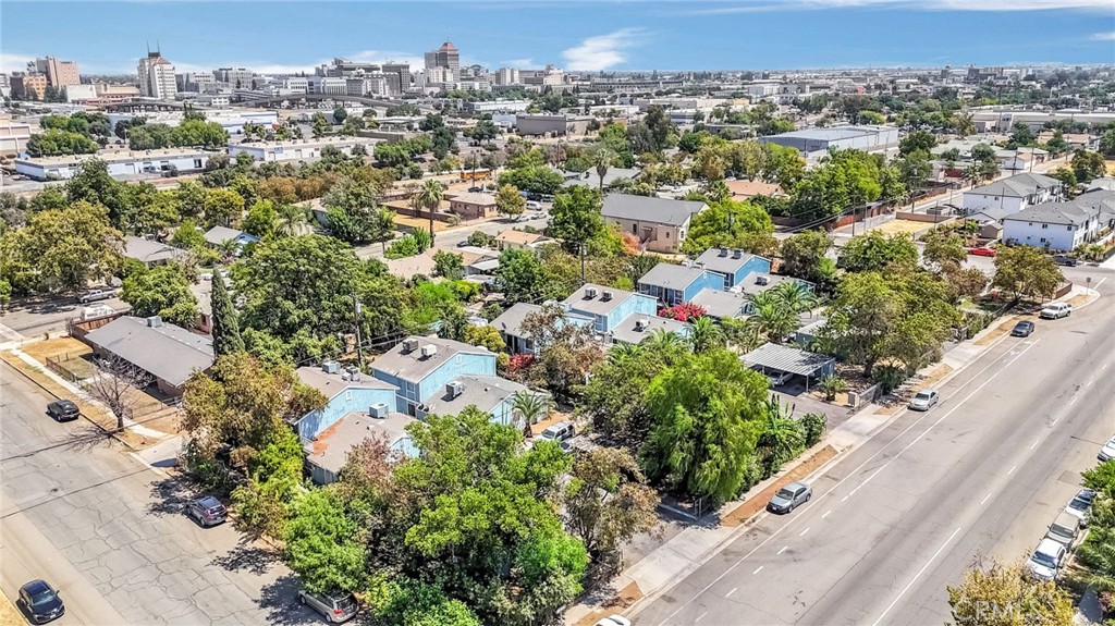 an aerial view of multiple house