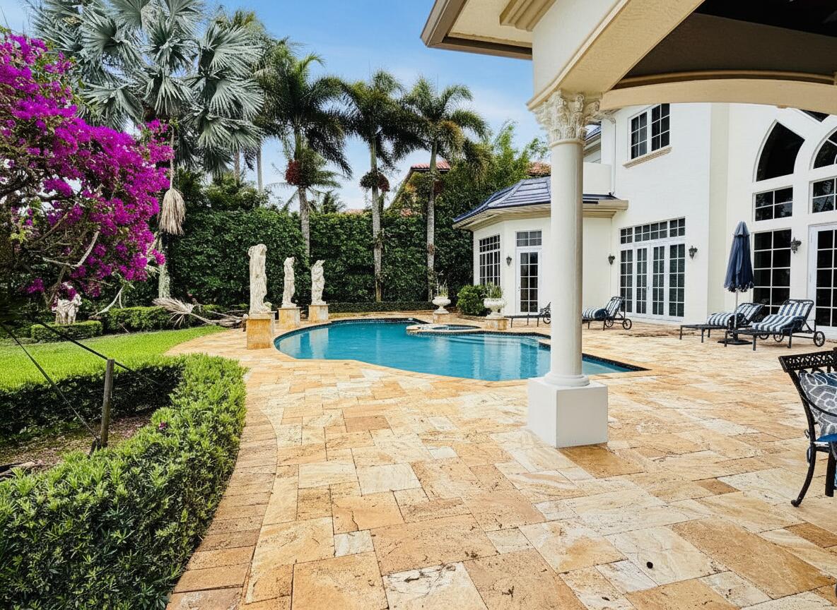 17730 Scarsdale Way Boca Raton, FL 33496 - Photo 31 of 42 Open Patio with Pool & Spa