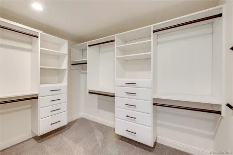 a view of walk in closet with cabinet