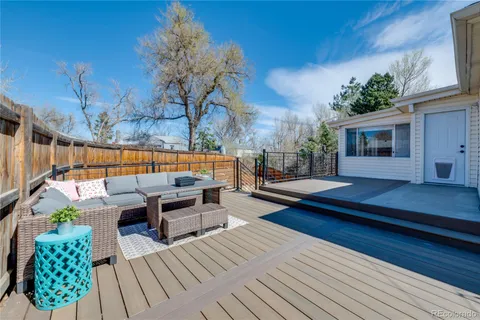 a outdoor view with a sitting space