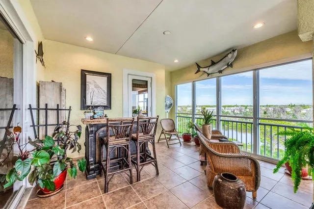 a view of a lake from a yard