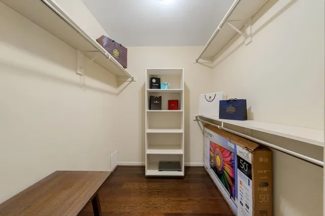 a room with a workspace