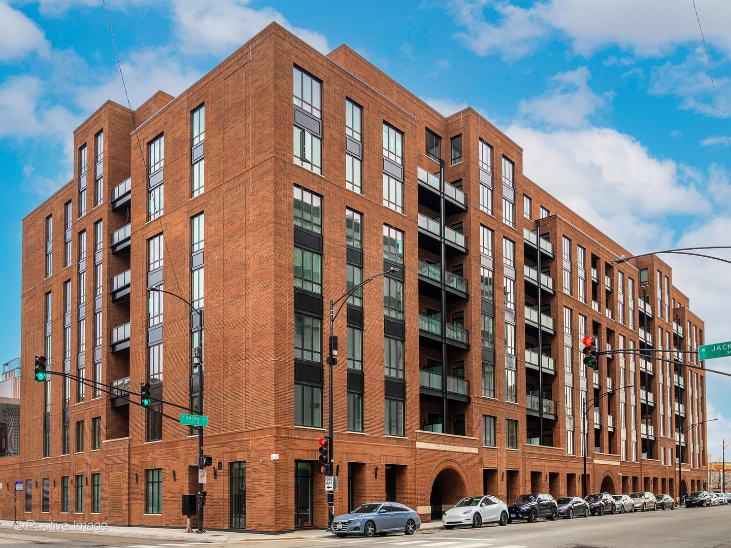 a front view of a building