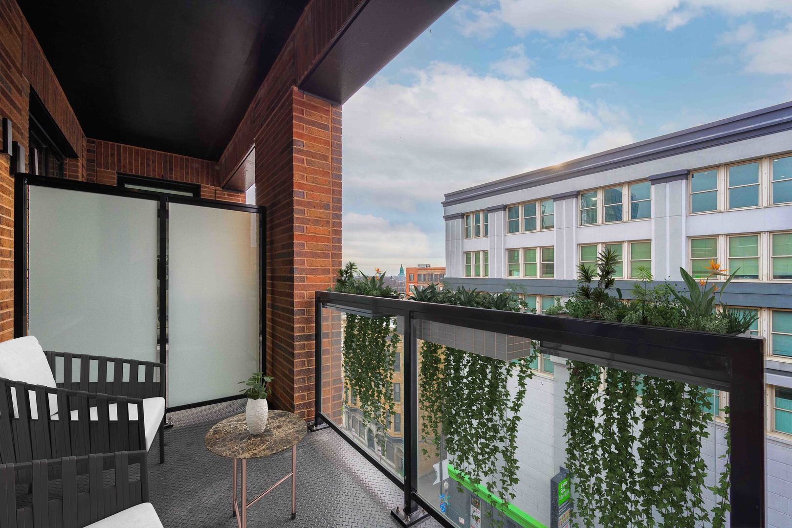 313 South Racine Avenue, Unit PHB Chicago, IL 60607 - Photo 13 of 30 a view of a balcony with chairs