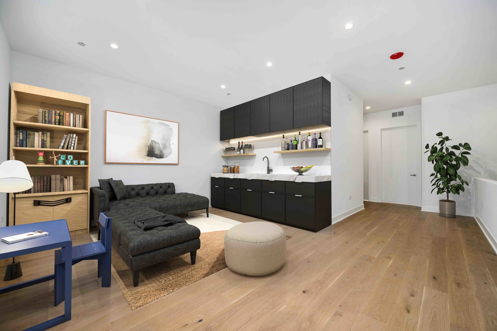313 South Racine Avenue, Unit PHB Chicago, IL 60607 - Photo 23 of 30 a living room with furniture and a flat screen tv