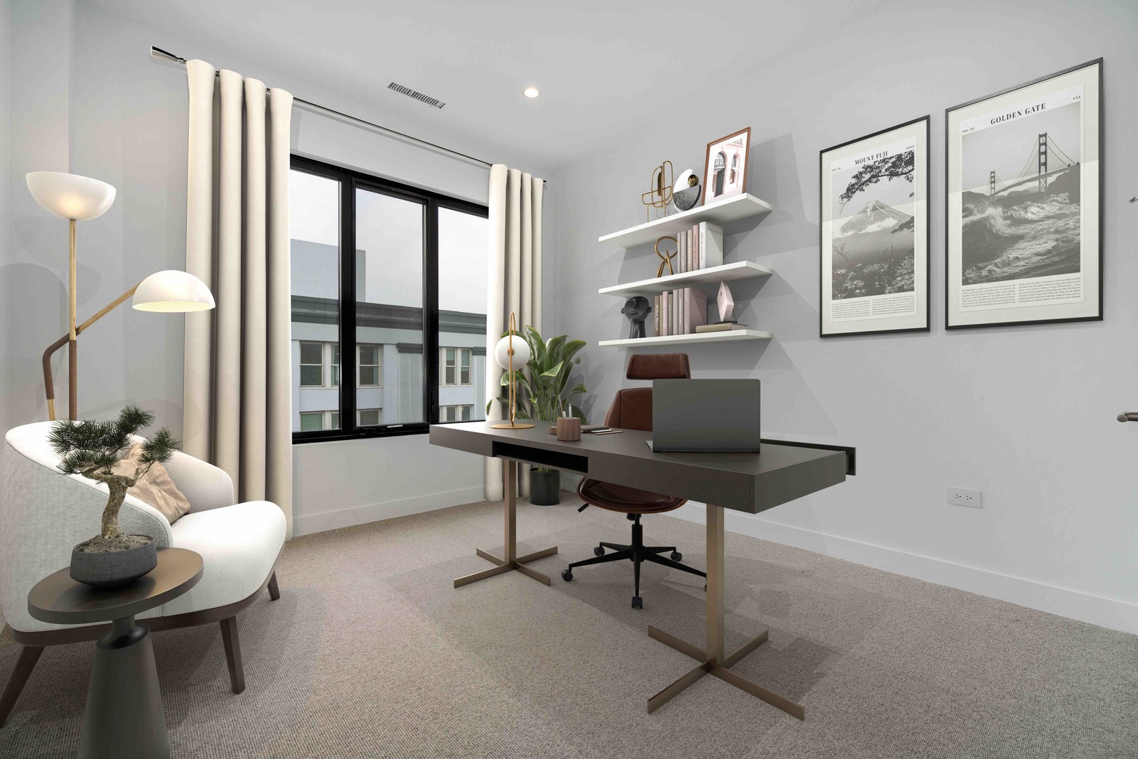 313 South Racine Avenue, Unit PHB Chicago, IL 60607 - Photo 26 of 30 a work room with furniture and a potted plant