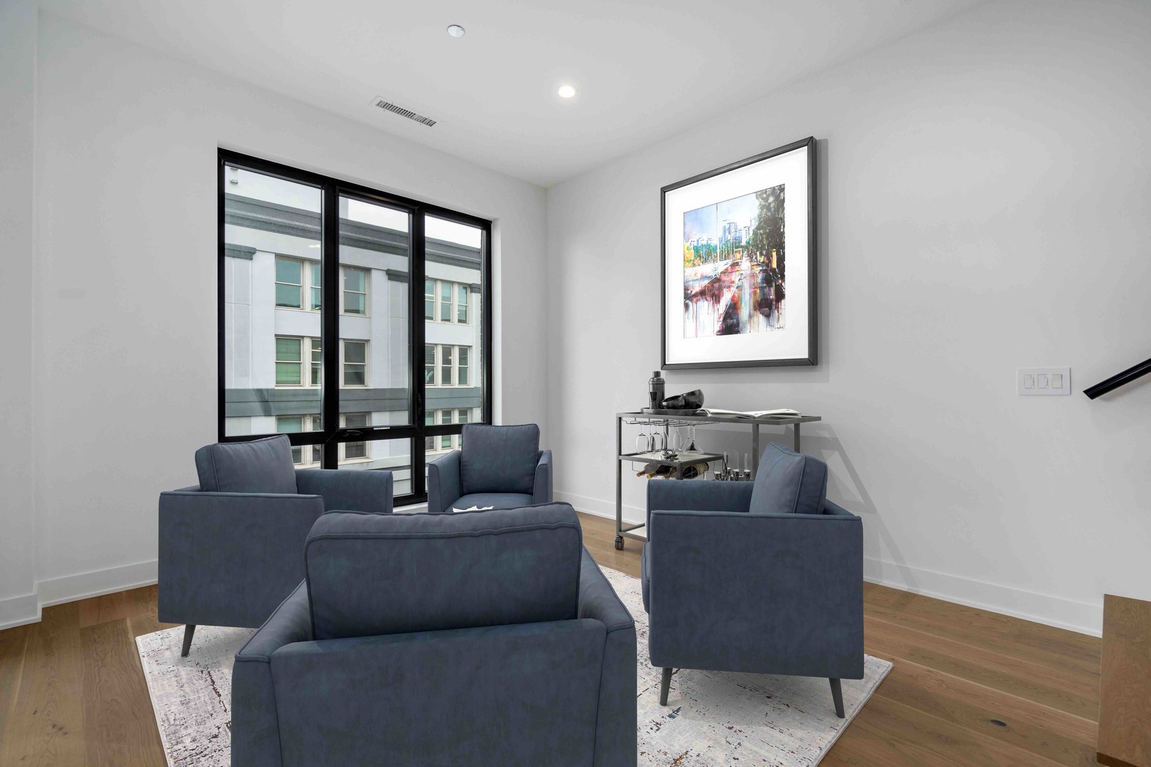 313 South Racine Avenue, Unit PHB Chicago, IL 60607 - Photo 6 of 30 a living room with furniture and a large window